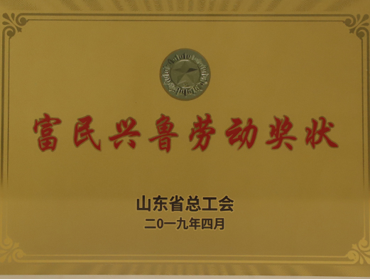 山東省富民興魯勞動(dòng)獎(jiǎng)狀